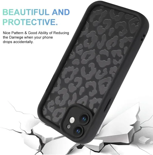 Vista 2 de Funda compatible con iPhone 11, diseño de estampado de guepardo, TPU suave a prueba de golpes, funda protectora para mujeres y niñas, funda delgada