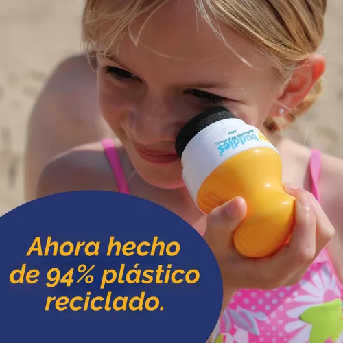 Vista 4 de Solar Buddies Aplicador de protector solar – Paquete azul de 2 – Protector solar de esponja roll-on recargable sin BPA, crema solar y aplicador