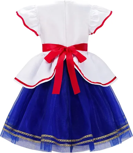 Vista 2 de Cosplay Kids Sailor Costume for Girls Japanese School Girl Dress