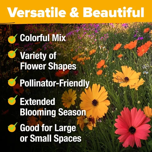 Vista 8 de HOME GROWN - 49 000 semillas de flores silvestres, mezcla a granel, 2 onzas, 21 variedades de mezcla de flores silvestres, para atraer abejas