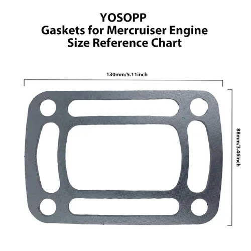 Vista 2 de Juntas para motor Volvo - Piezas de codo de escape del mercado de accesorios para barco, OMC Cobra V6 V8 Colector Riser 4pcs - 3850496 3863191