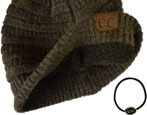 Vista 379 de C.C Trendy Warm Chunky Soft Stretch Cable Knit Beanie