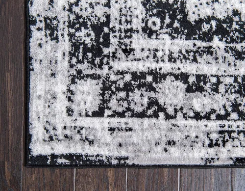 Vista 8 de Unique Loom Sofia Collection - Alfombra de la sala Garnier (9 x 12 pies, rectangular, negro/marfil)