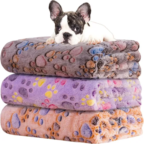 Vista 35 de Rezutan 1 paquete de 3 mantas para perros grandes, 41x31 pulgadas para mantas suaves y mullidas para mascotas y gatos de tamaño mediano, reversibles