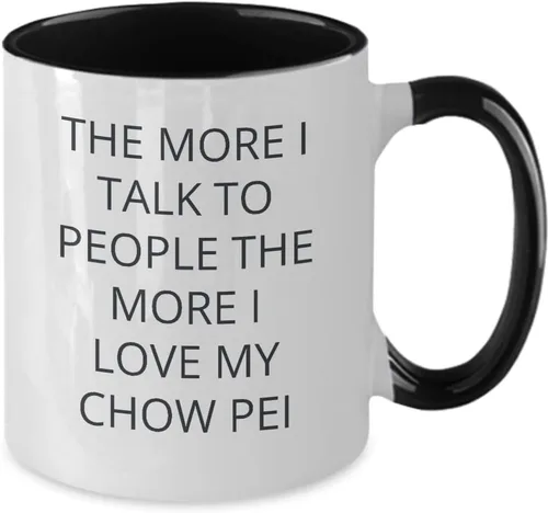 Vista 2 de Mixed Breed Dog Mug, Chow Pei Mug, Dog Mom Gift, I Love My Dog Mug, Dog Themed Gifts For Women, For Men