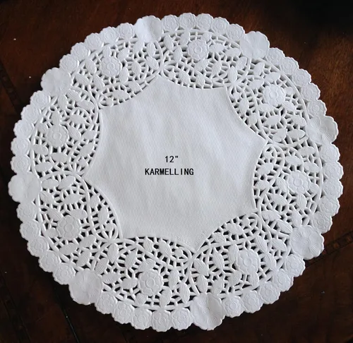 Vista 7 de 50 piezas de papel redondo blanco Lancaster Almohadillas de embalaje de tartas para decoración de vajilla de boda (10 pulgadas)