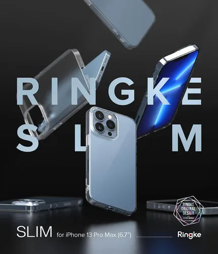 Vista 9 de Ringke Funda compatible con iPhone 13 Pro Max, delgada, transparente, no amarillea, con bisel elevado de policarbonato duro, revestimiento suave