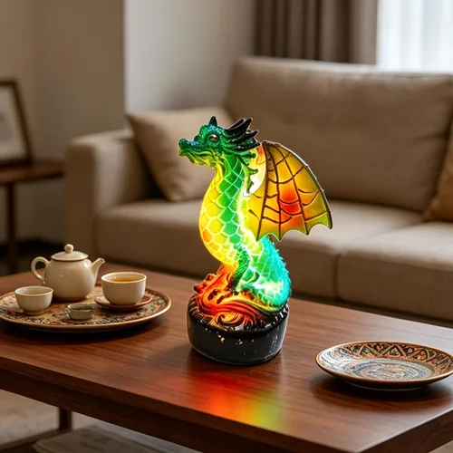 Vista 3 de Lámpara 3D de Animales, Lámpara de Luz Nocturna de Animales de Vidrio Emplomado Retro, Lámpara de Mesa de Animales Vintage, Lámparas de Animales