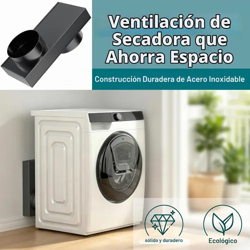 Vista 5 de 84049 Periscope - Ventilación de secadora de acero inoxidable mejorado, ajustable de 0 a 5 pulgadas, conector telescópico de ventilación