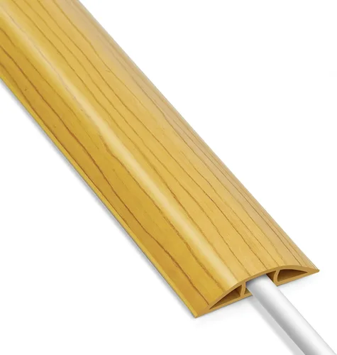 Vista 15 de Cubierta de cable de 4 pies, cubierta de cable beige para el suelo, cubierta de cable de extensión para cable de alimentación, organizador de cables