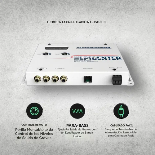 Vista 3 de Expansor de amplificador de graves The Epicenter con mando a distancia, por AudioControl, Blanco
