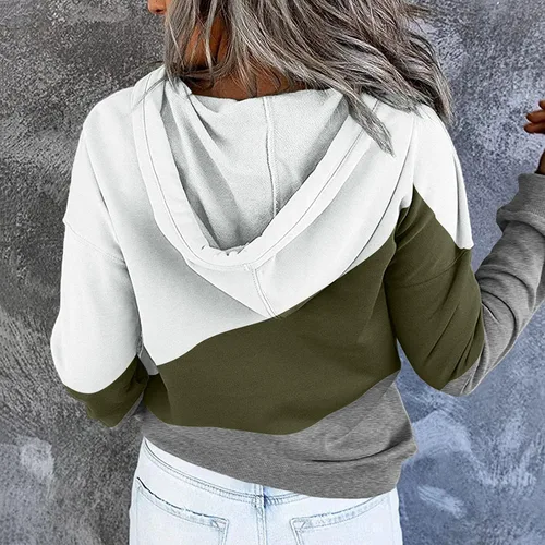 Vista 3 de BEUU - Sudadera con capucha con estampado de letras de mamá para mujer, casual, manga larga, con cordón, suéter con botones, 20210926-1-1, M