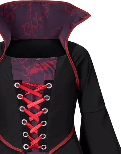 Vista 5 de Vampire Costume for Girls 3-12 Years