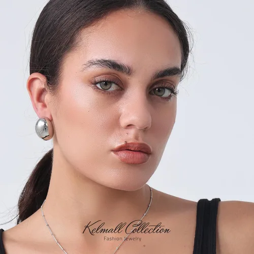 Vista 6 de KELMALL Chunky Gold Hoop Statement Earrings for Women, Thick 18K Gold Plated Open Hoop Lightweight 925 Sterling Silver Post