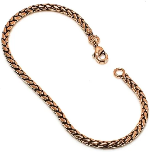 Vista 4 de Unisex Copper Healing Bracelet Solid Magnetic Therapy Bangle Natural Pain Relief Gift for Men & Women 5-10 inch
