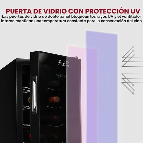 Vista 3 de Koolatron Enfriador de vino termoeléctrico de 10 botellas