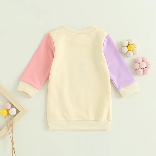 Vista 3 de Traje de Navidad para bebé, niña, sudadera rosa de manga larga con cuello redondo, sudadera de Navidad de Papá Noel, ropa de invierno