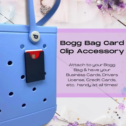 Vista 2 de FRESHe BOGLETS - Soporte para tarjetas de crédito negro compatible con bolsas Bogg - Sostiene licencia de conducir, tarjetas de crédito, tarjetas