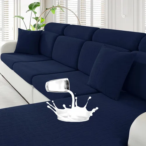Vista 27 de MAXIJIN Fundas impermeables para cojín de sofá Fundas elásticas para asiento de sofá Fundas lavables, Fundas seccionales para cojines de exterior