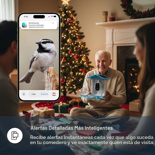 Vista 4 de Luna Smart Bird Feeder Cámara, identificación de especies de aves AI mejorada 2K