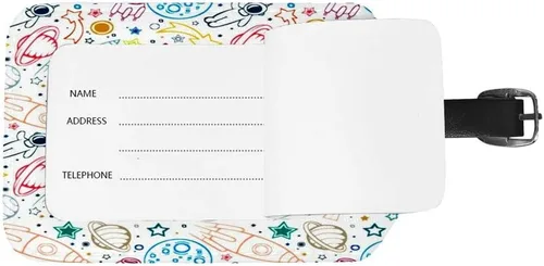 Vista 3 de Etiqueta de equipaje de viaje Etiqueta de equipaje Mochila Etiqueta Maleta Identificador de viaje Inteligente Cuero Espacio Niños Viajes Negocios