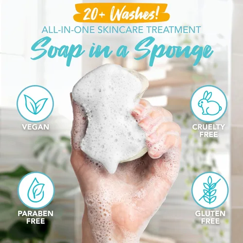 Vista 3 de Spongeables Pedi Scrub Foot Exfoliating 20+ Wash Sponge