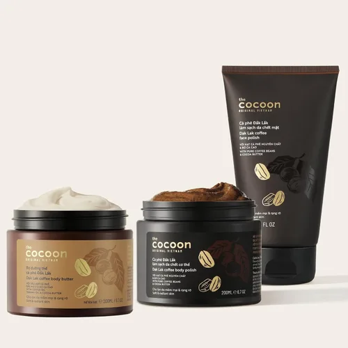 Vista 10 de Cocoon Original Vietnam Dak Lak Coffee Body Scrub 20.3 fl oz / 20.3 fl oz – Esmalte corporal exfoliante con posos de café, manteca de cacao y Body