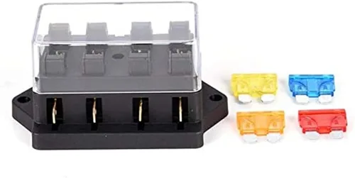Vista 4 de Car 4 Way Circuit Standard ATO Blade Fuse Box Block Holder 12V/24V+4 Way Fuse