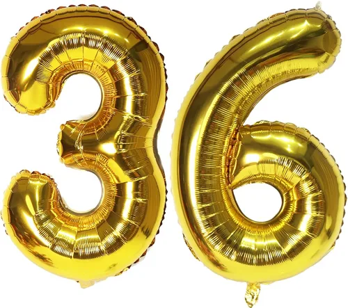 Vista 19 de Globos digitales dorados de 40 pulgadas, con número 10, globos de helio para decoraciones de fiesta de cumpleaños y suministros para decoración