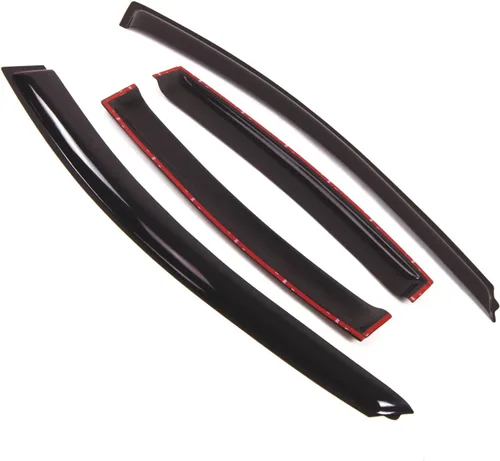 Vista 2 de Visor de ventana compatible con Chevrolet Cruze 2011-2016, DGWV2-064, deflector de montaje exterior, protector de lluvia, humo oscuro, juego de 4
