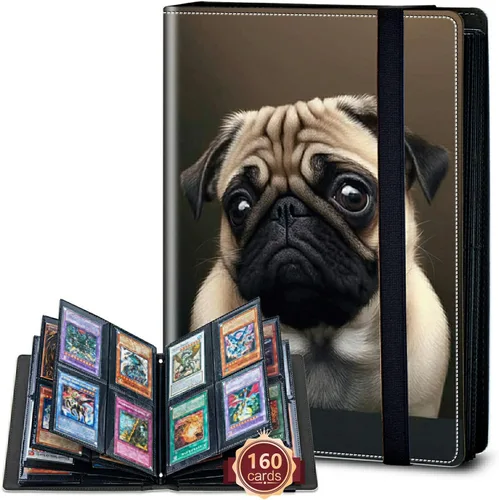 Vista 29 de Rossy Carpeta de tarjetas con 4 bolsillos, carpeta de tarjetas intercambiables, álbum de colección de tarjetas, para 160 tarjetas, carpeta
