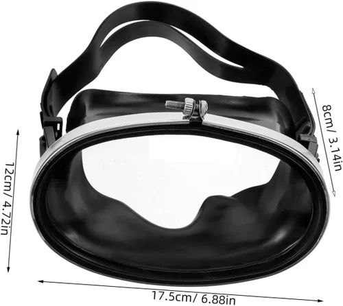 Vista 2 de Máscara de buceo de natación templada para hombres, gafas de buceo multiusos, equipo portátil de buceo para buceo y natación