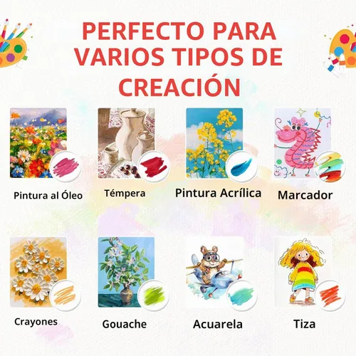 Vista 2 de FIXSMITH Tableros de lienzo para pintar de 3 x 5 pulgadas, paquete de 24 mini lienzos, paneles de lienzo blanco en blanco, 100% algodón imprimado