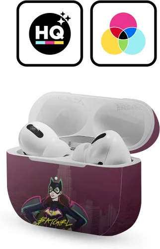 Vista 2 de Head Case Designs Adhesivo de vinilo para mujer, con licencia oficial de DC Core Batgirl, compatible con AirPods Pro