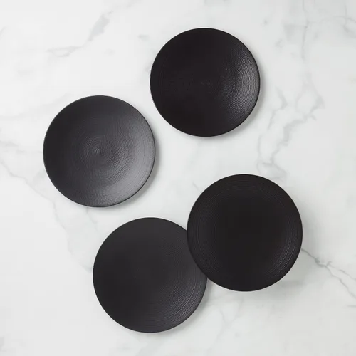 Vista 2 de Lenox Lx Collective - Juego de 4 platos decorativos negros, 4.35 libras, color blanco