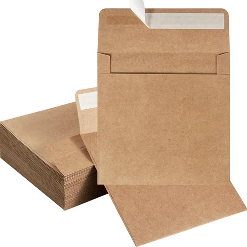Vista 10 de Paquete de 50 sobres cuadrados autosellantes coloridos de 6 x 6 pulgadas para bodas, invitaciones de fiesta, tarjetas de felicitación, anuncios