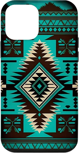 Vista 16 de South West Turquoise Native American Aztec Pattern Case for iPhone 17