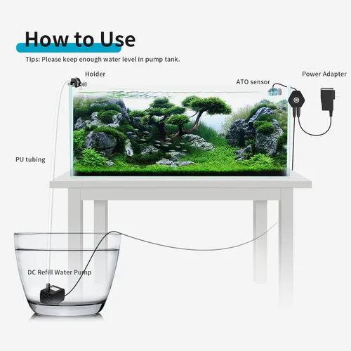 Vista 4 de Sistema ATO del acuario de FZONE, QST2.0 Auto Top Off Controller para los tanques