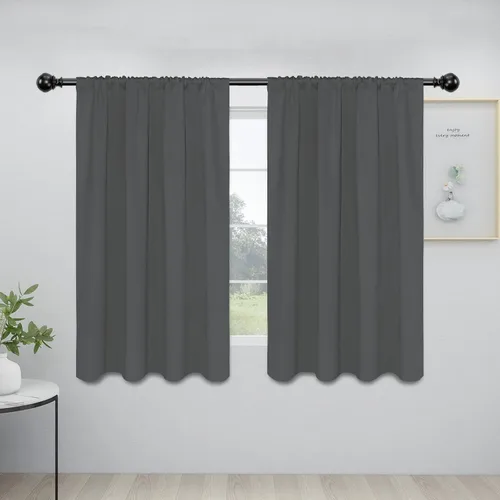 Vista 145 de Easy-Going - Cortinas opacas con bolsillo para varilla para dormitorio, cortinas de ventana para oscurecer la habitación para sala de estar