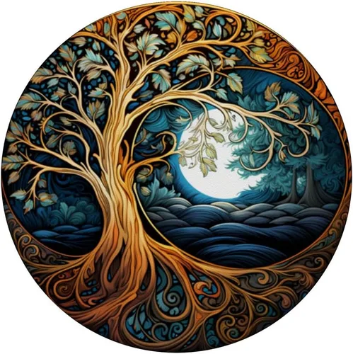 Vista 3 de Yin Yang Árbol de la Vida PopSockets estándar PopGrip