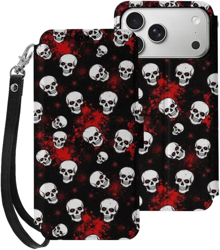 Vista 26 de SWEET TANG Funda protectora para iPhone 17, con tarjetero y tarjetero Patrón 828
