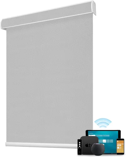 Vista 23 de SmartWings Persianas enrollables con cable duro PoE 100% opacas, muestra de tela