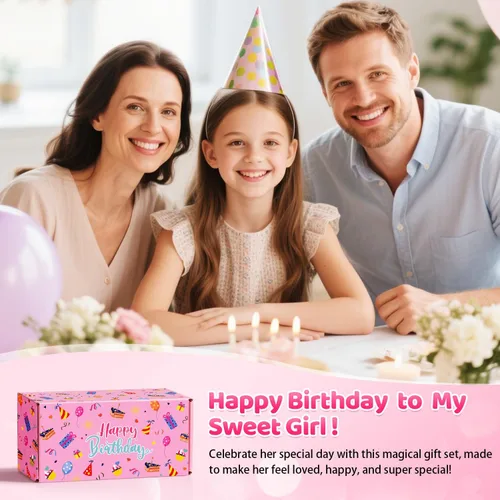 Vista 8 de HAPPYPOP Birthday Gift Basket for Girl - Gifts for 10 13 Year Old Girl, for Daughter, Sister