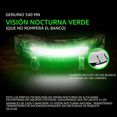 Vista 2 de MODERN NEEDS Luz de gorra de visión nocturna: luz de casquillo con clip alimentada por AAA, modos LED duales, linterna de gorra y luz de sombrero