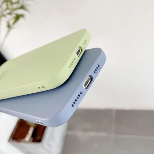 Vista 5 de DEFBSC Compatible con iPhone 12 Pro Max, funda de silicona líquida, funda protectora para cámara, protección de cuerpo completo de goma de gel
