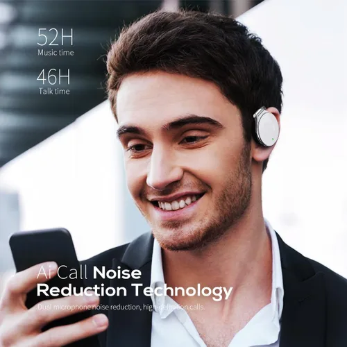 Vista 5 de Auriculares de oreja abierta inalámbricos 52 horas V5.4 sobre ganchos para Blanco