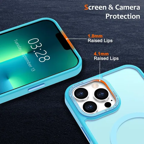 Vista 1191 de Anuck - Funda magnética para iPhone 11 compatible con MagSafe, carcasa trasera mate translúcida dura, borde de TPU, delgada, resistente a impactos
