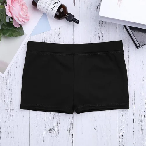 Vista 4 de Pantalones cortos de baile para niñas, ajustados, para entrenamiento, ciclismo, gimnasia, atletismo, pantalones cortos