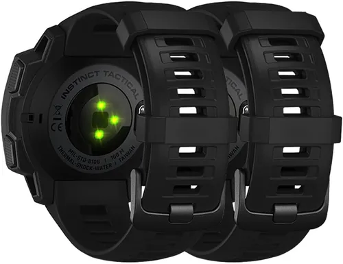 Vista 14 de Threeeggs Correa de repuesto compatible con Garmin Instinct Bands, correa de silicona suave compatible con Garmin Instinct 2, solar, táctica, Rojo