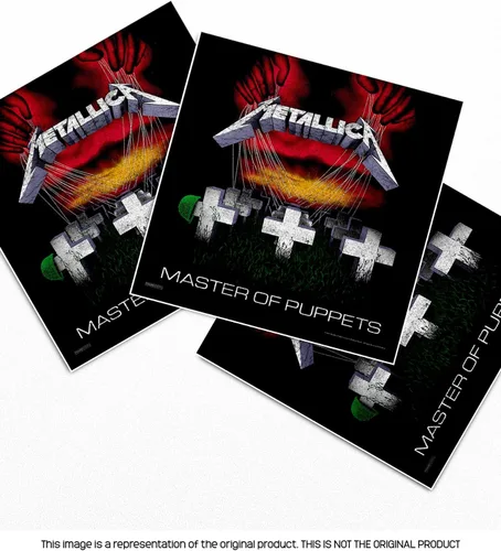 Vista 4 de Pyramid America: Metallica: Master of Puppets - Impresión de la portada del álbum de 12 x 12 pulgadas, obra de arte clásica de banda de rock